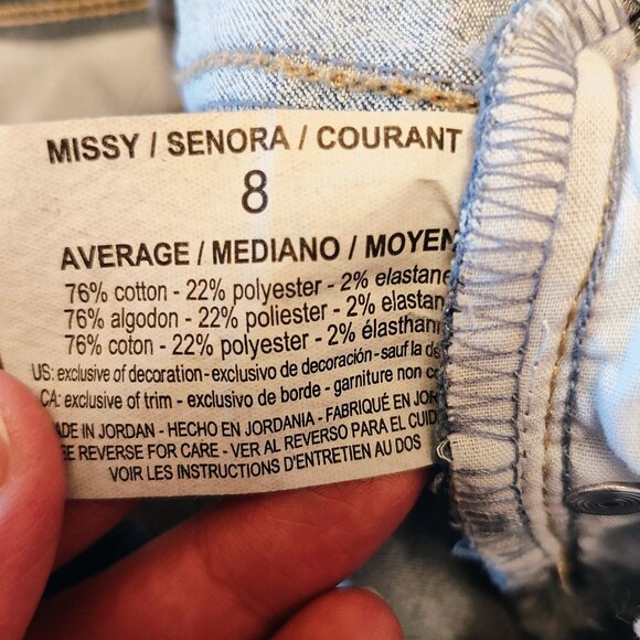 Gloria Vanderbilt All Around Slimming Effect Avery Jeans, Size 8, Used - Picture 6 of 8